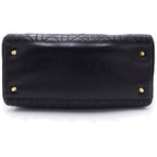 Dior Lady Quilted Bag Handbag Black Leather Gold — view 4