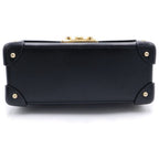 Gucci Padlock Bamboo Handle Paddle Lock Leather Shoulder Bag Black — view 4