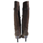 Louis Vuitton Suede Leather Long Boots Brown — view 3
