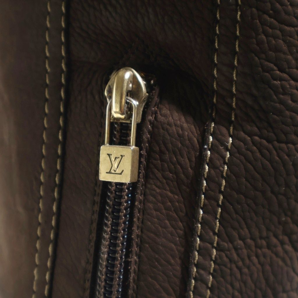Louis Vuitton Suede Leather Long Boots Brown — view 6