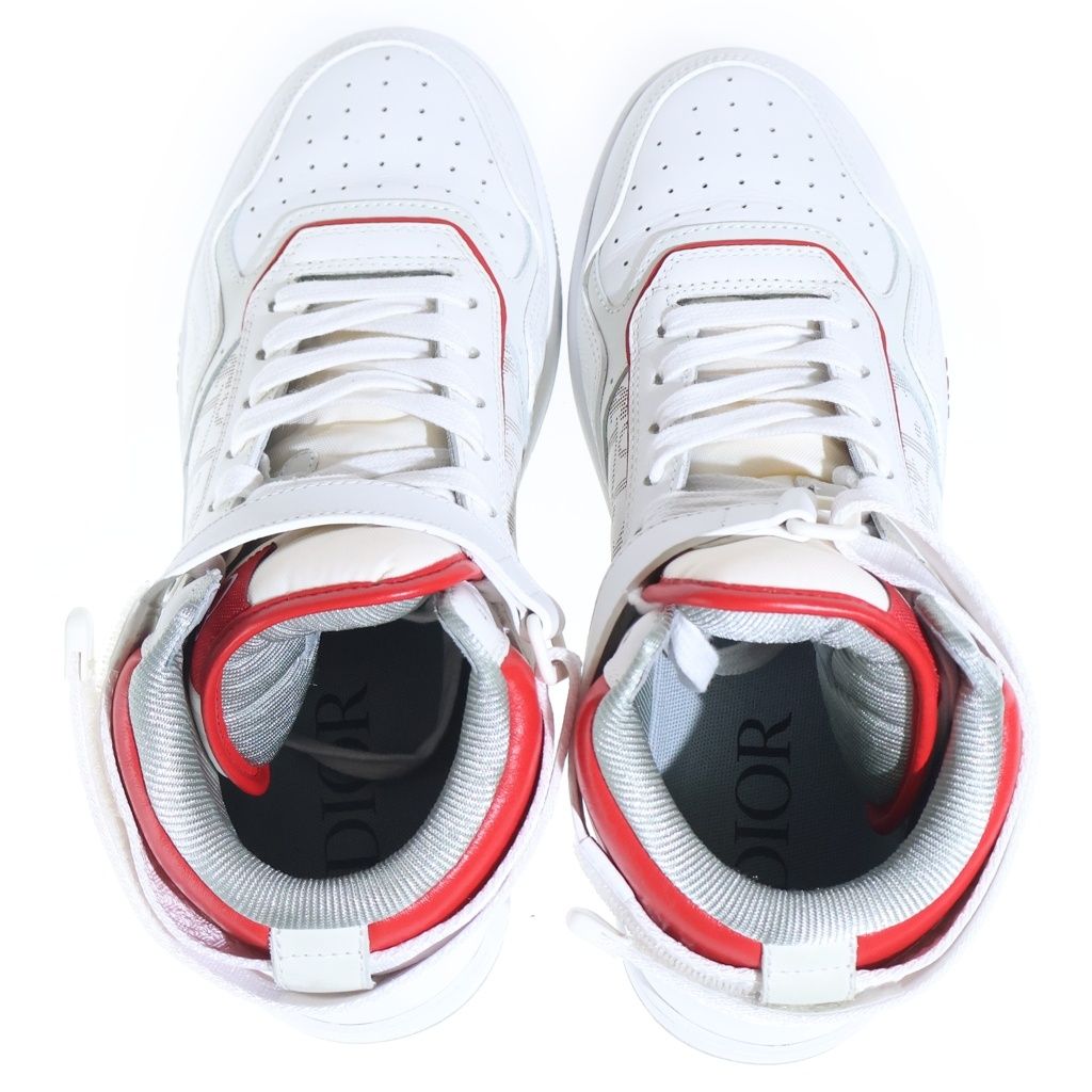 Dior Oblique High Cut Sneakers White — view 4