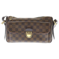 Louis Vuitton Damier Ravello GM Shoulder Bag Brown Leather Gold