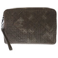 Bottega Veneta Atlas Intrecciato Clutch Brown Leather