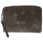 Bottega Veneta Atlas Intrecciato Clutch Brown Leather