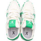 Louis Vuitton Yayoi Kusama LV Trainer Green White Leather 7.5 Sneaker — view 4