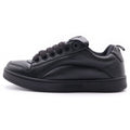 Celine Huntington Lace Up Low Sneakers Black Leather