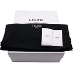 Celine Huntington Lace Up Low Sneakers Black Leather — view 6