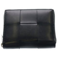 Bottega Veneta Maxi Intrecciato Bifold Wallet Black Leather