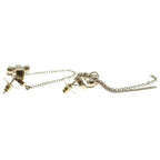 Chanel CC Logo Rhinestone Earrings Gold — view 4