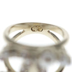 Chanel CC Logo Pearl Rhinestone Ring Gold — view 5