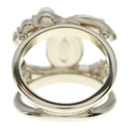 Chanel CC Logo Pearl Rhinestone Ring Gold — view 2