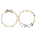 Chanel Hoop Earrings CC Logo Rhinestone Gold