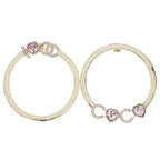 Chanel Hoop Earrings CC Logo Rhinestone Gold