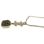 Chanel CC Logo Necklace Gold Plated White — view 5
