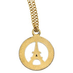 Celine Eiffel Tower Necklace Gold — view 5