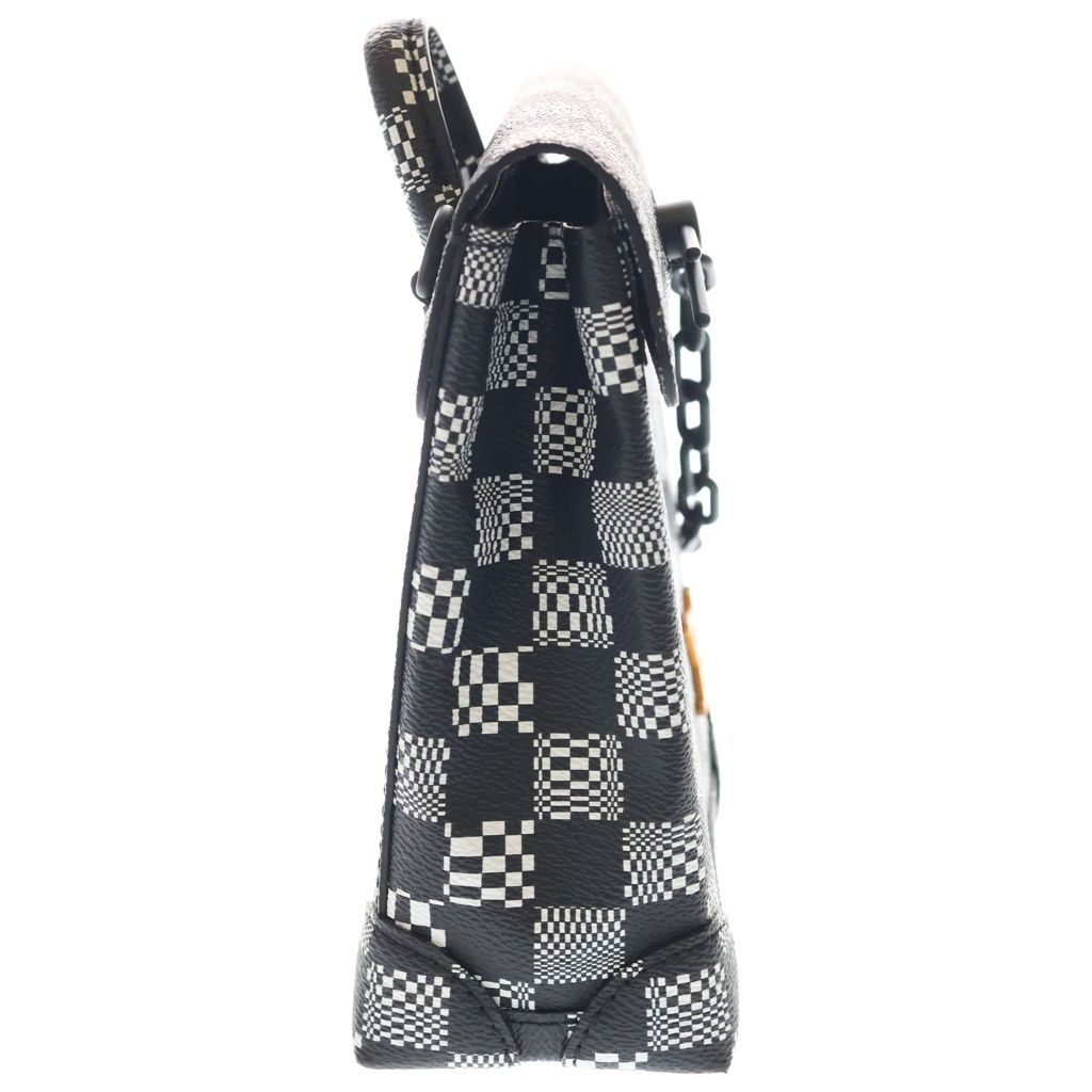 Louis Vuitton Damier Distorted Steamer XS Shoulder Bag White Black — view 3