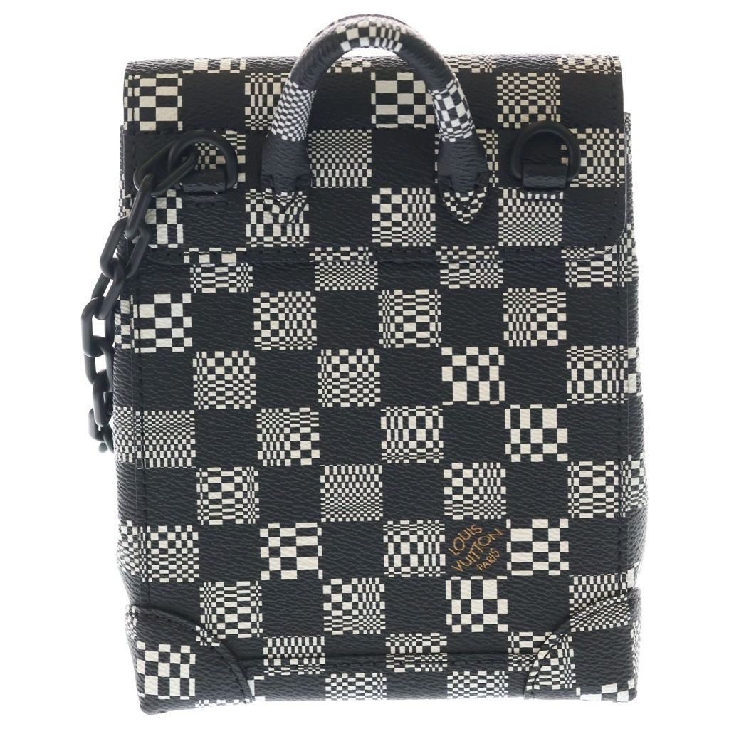 Louis Vuitton Damier Distorted Steamer XS Shoulder Bag White Black — view 2