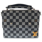Louis Vuitton Flap Soft Trunk 2-Way Messenger Shoulder Bag Black White