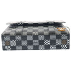 Louis Vuitton Flap Soft Trunk 2-Way Messenger Shoulder Bag Black White — view 4