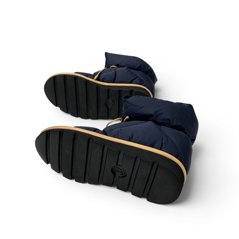Louis Vuitton Pillow Line Monogram Boots Short Shoes Nylon Navy Brown Ankle — view 6