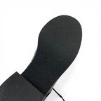 Chanel Boots Short Shoes Leather Black White CC Logo Lace — view 8