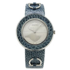 Gucci U-play Silver Dial SS Leather Quartz Watch 129.4