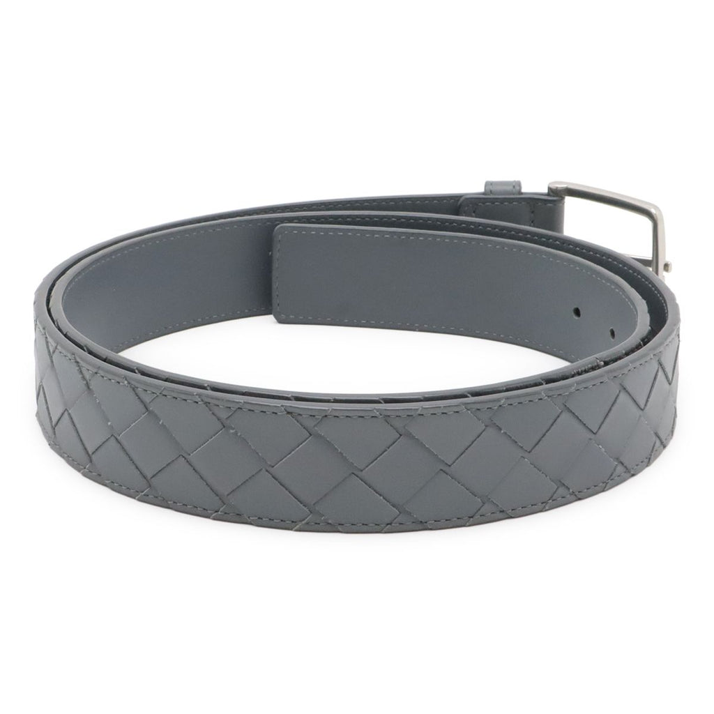 Bottega Veneta Intrecciato Belt Leather Gray — view 2