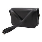 Hermes Martine Shoulder Bag Flap Box Calf Leather Black Silver — view 2