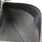 Celine Trio Small Shoulder Bag Pochette Pouch Leather Charcoal Gray Silver — view 8