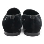 Dior Homme Slip on Flower Embroidery Velvet Black 44 Slipper — view 3