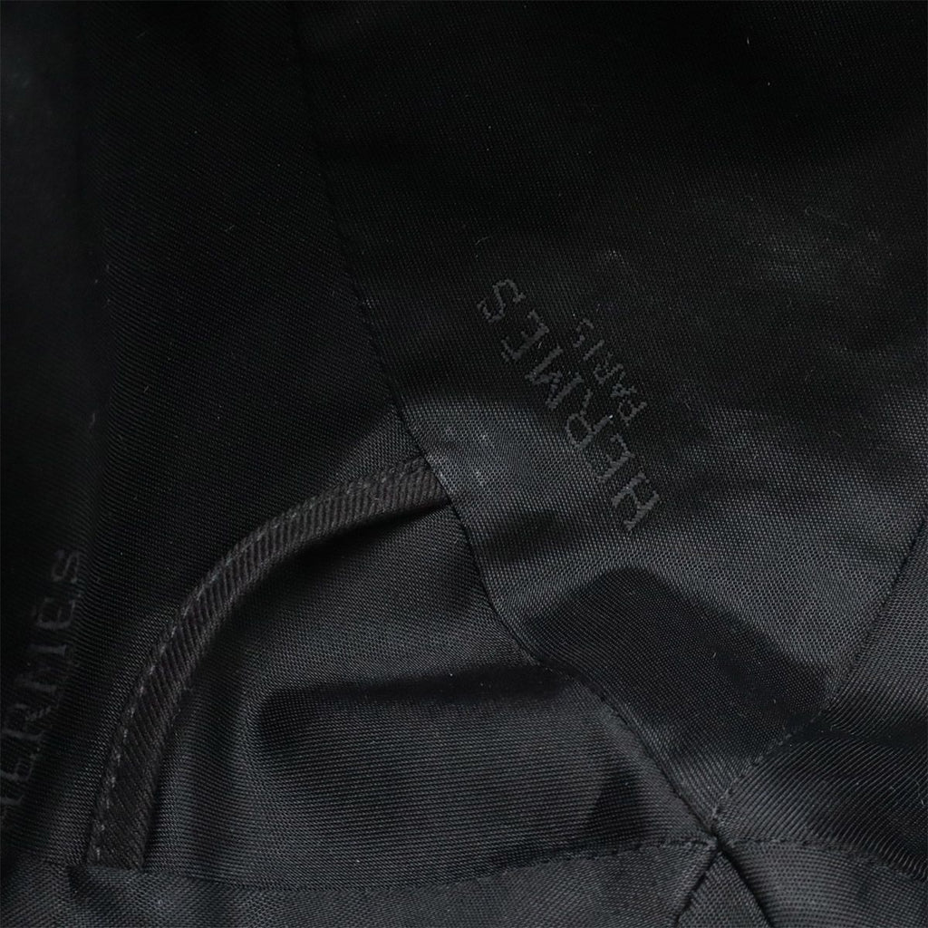 Hermes Hat Twill with Scarf 52% Polyester 28% Rayon 20% Polyurethane Black 56 — view 7