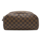 Louis Vuitton Damier Trousse Toilet King Makeup Pouch Travel Multi Second
