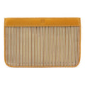 Loewe Anagram Pouch Makeup Clutch Striped Mesh Leather Master Gold