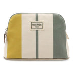 Hermes Bolide Pouch Mini Reille Lo Cover Makeup Case Stripe Canvas Absinthe