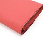 Hermes Portfolio Bifold Wallet Compact Chevre Leather Rose Azalea Pink — view 3
