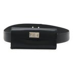 Chanel 2.55 Belt Bag 2-Way Clutch Leather Black Silver Chain Out of Stock 85