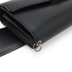 Chanel 2.55 Belt Bag 2-Way Clutch Leather Black Silver Chain Out of Stock 85 — view 3