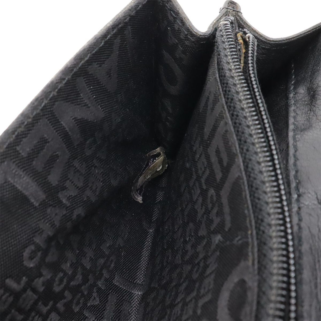 Chanel 2.55 Belt Bag 2-Way Clutch Leather Black Silver Chain Out of Stock 85 — view 9