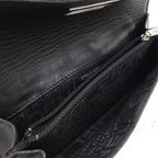 Chanel 2.55 Belt Bag 2-Way Clutch Leather Black Silver Chain Out of Stock 85 — view 7