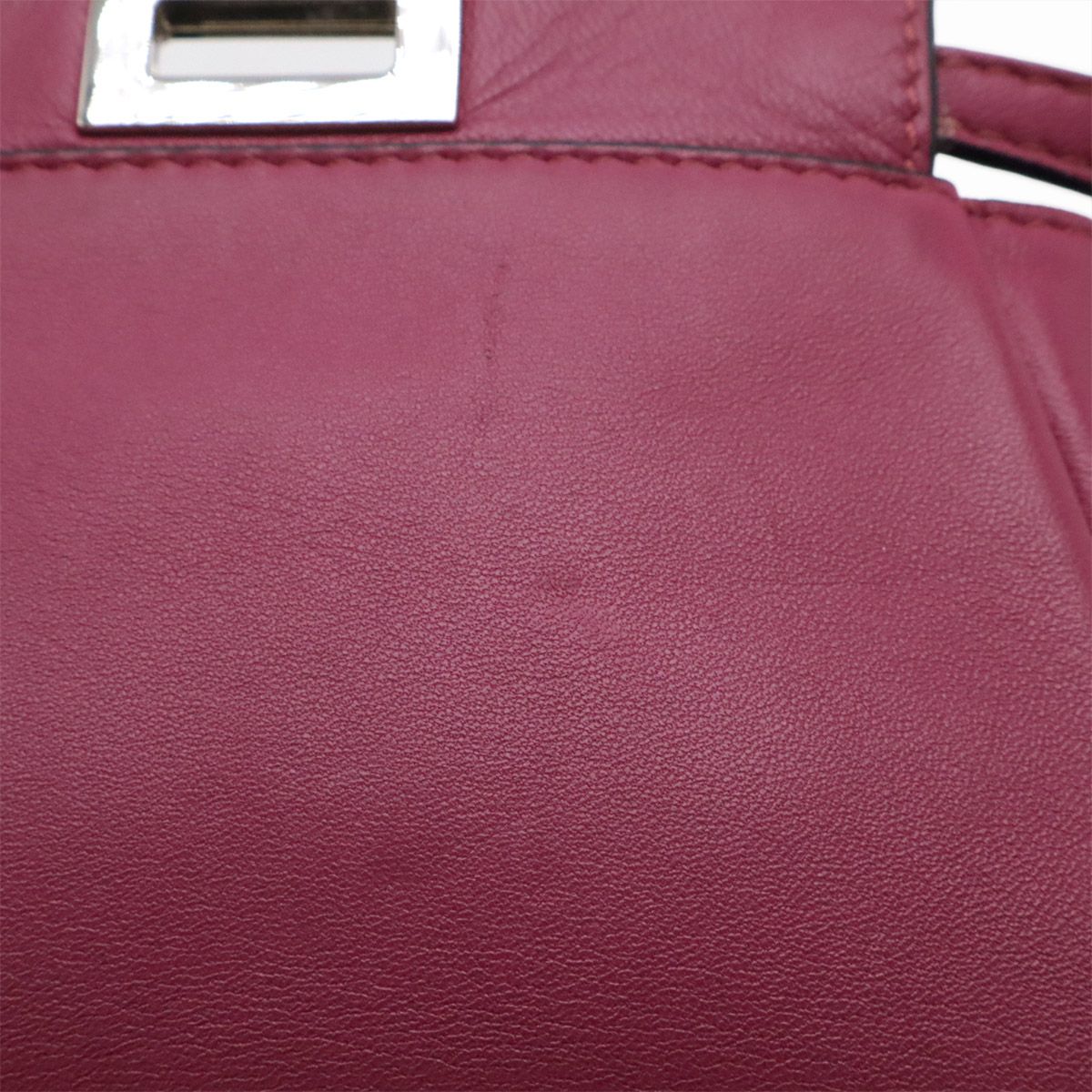 Fendi Micro Peekaboo Mini Bag 2-Way Crossbody Leather Rose Purple Silver — view 4