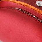 Hermes Bride-a-Brac PM Bath Pouch Makeup Cosmetic Handbag Canvas Hibiscus Pink — view 4