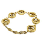 Chanel CC Logo Circle Chain Bracelet Vintage Gold Plated — view 2