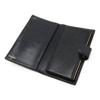 Chanel CC Logo Kiss Lock Wallet Caviar Leather Black Gold — view 4
