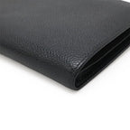 Chanel CC Logo Kiss Lock Wallet Caviar Leather Black Gold — view 3