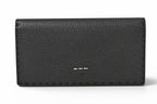 Fendi Wallet Selleria Leather Black Silver