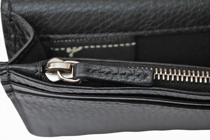Fendi Wallet Selleria Leather Black Silver — view 9