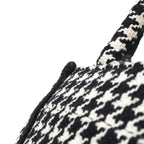 Dior Book Tote Phone Mini Bag 2-Way Canvas Houndstooth Black White — view 4