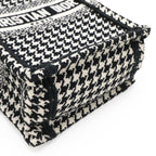 Dior Book Tote Phone Mini Bag 2-Way Canvas Houndstooth Black White — view 3
