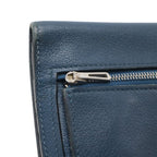 Hermes Dogon Recto Verso Long Bifold Wallet Leather Blue Silver — view 5