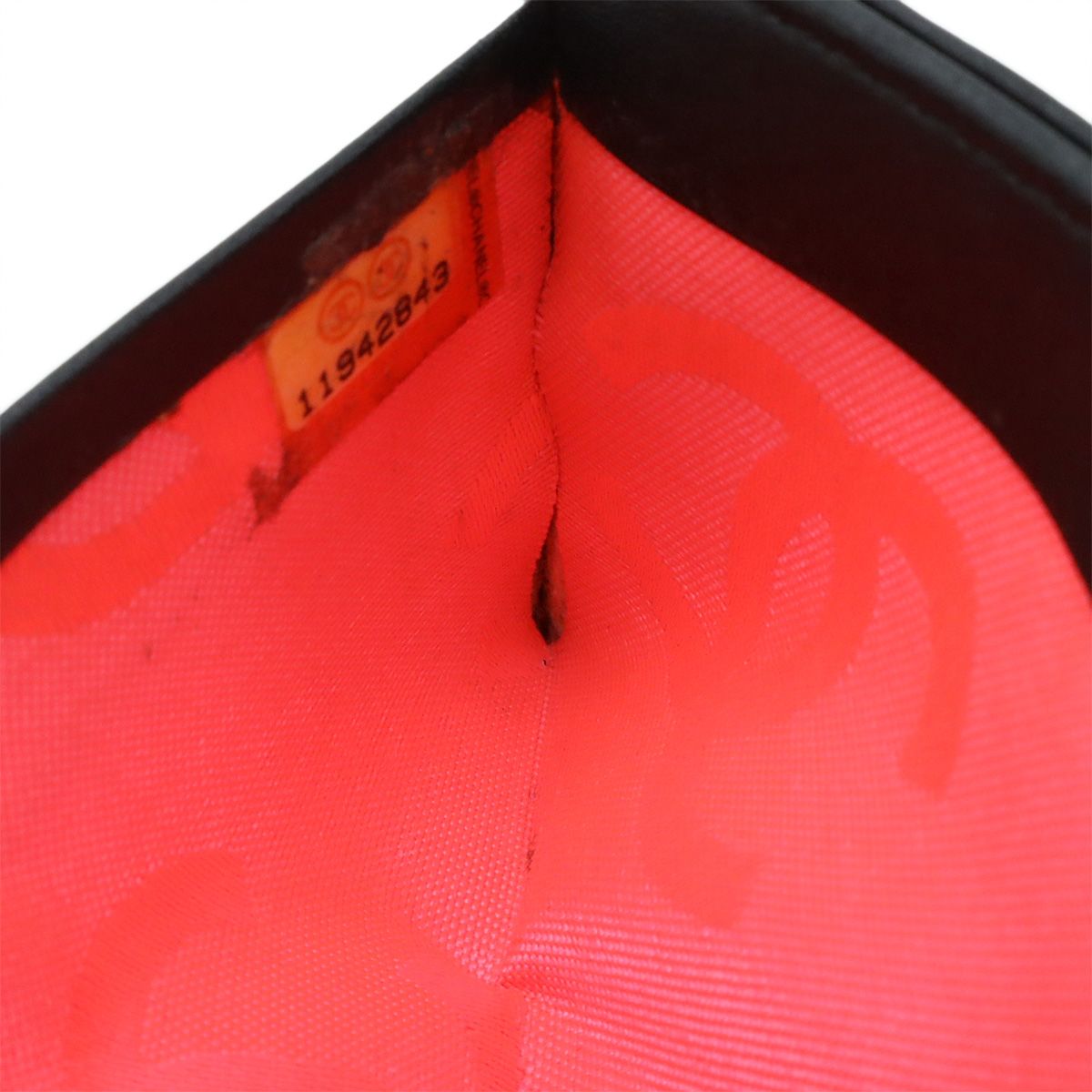 Chanel Cambon Line CC Logo Card Case Business Holder Leather Enamel Black Pink — view 5